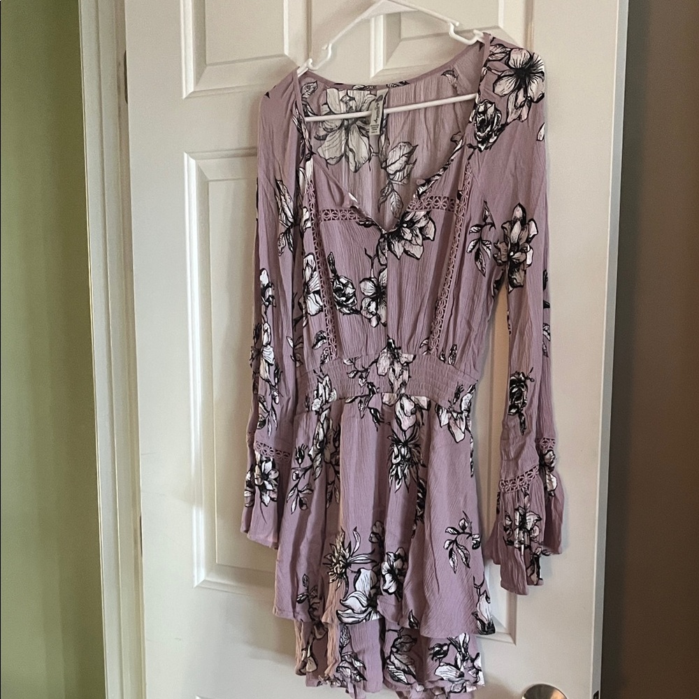 American Rag Pink and Black Floral Dress